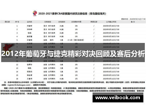2012年葡萄牙与捷克精彩对决回顾及赛后分析
